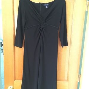 Chaps elegant black dress, sz small